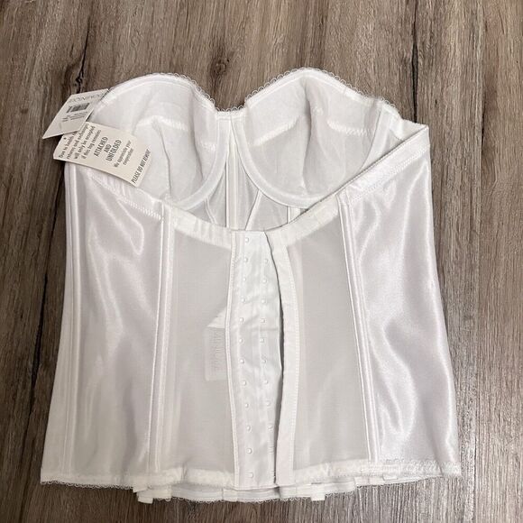NWT Dominique Intimate Apparel Corset Bridal Bustier White Underwire Size 34C - Picture 3 of 7
